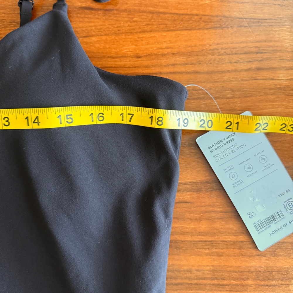 Athleta Elation V-Neck Hybrid Dress Black NWT Large - Picture 13 of 15